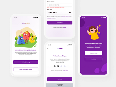 ZeniusLand Redesign Login Page education homepage kids education login mobile application ui zenius