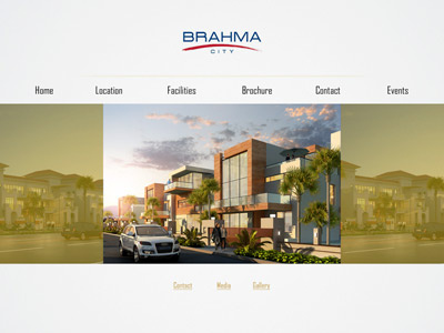 Bramha City flat design graphic design real estate website website design