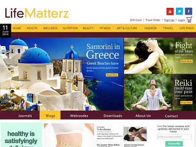 Lifematterz graphic design lifestyle lifestyle magazine website magazine website website design