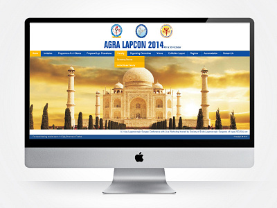 Agra Lapcon conference conference website flat design graphic design taj mahal website website design