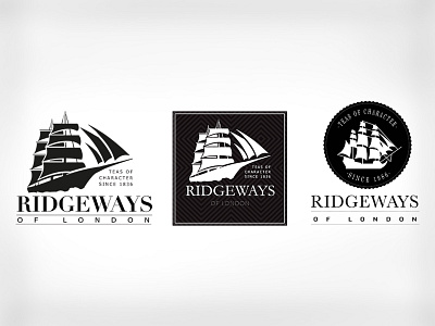 Ridgeways UK tea, new logo design graphic design icon design logo design ship tea