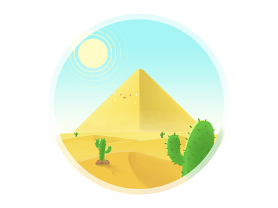 Simple Desert Game Background 2d background bright cartoon character cute design flat design game graphic design illustration simple