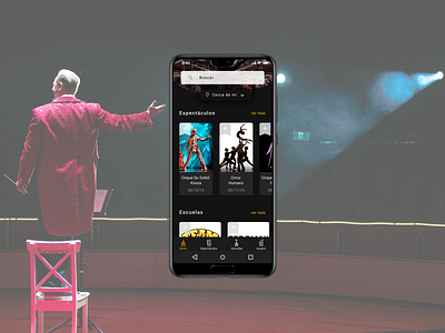 Circus App (Home) app design ui ux
