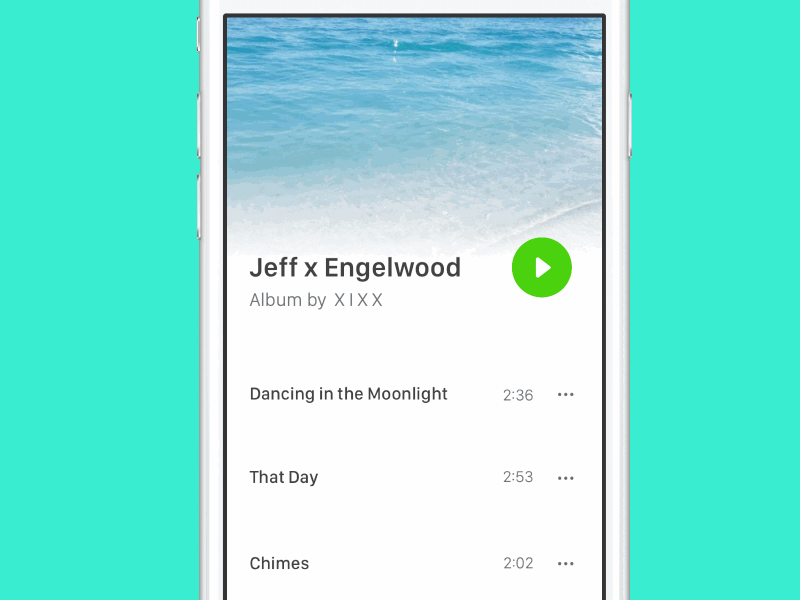 Album Player - Framer.js album button framerjs interaction music player play soundtrack