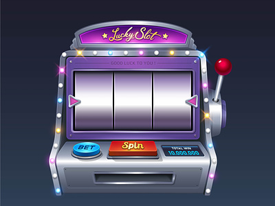 Slots Machine casino gamble gambling game game ui lucky luckydraw machine playing card slot slots machine spinning spinning wheel ui vector wheel
