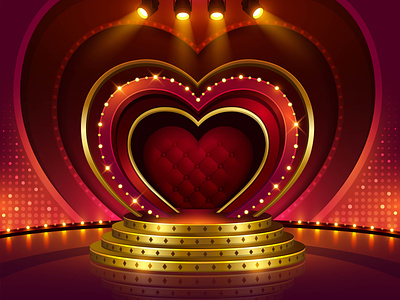 Moulin Rouge heart music stage