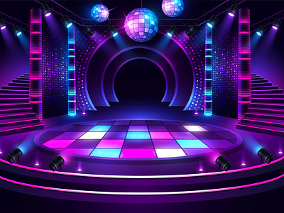 Disco Dance Floor Background