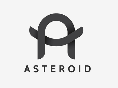 Asteroid concept logo branding design flat logo minimal typography vector