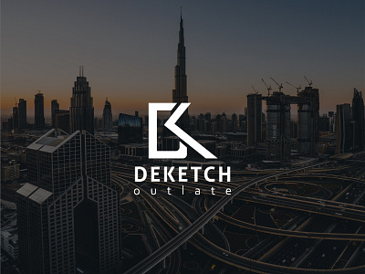 Deketch Outlate branding design flat icon identity logo minimal type typography vector