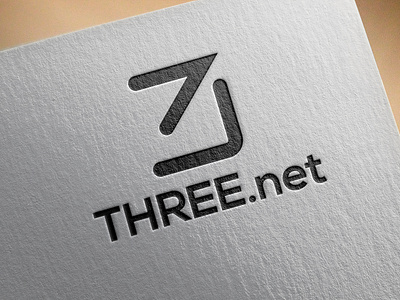 Threenet1 branding design flat icon identity logo minimal vector