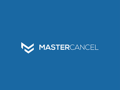 Master cancel logo branding clean design flat icon identity logo minimal type typograpgy vector