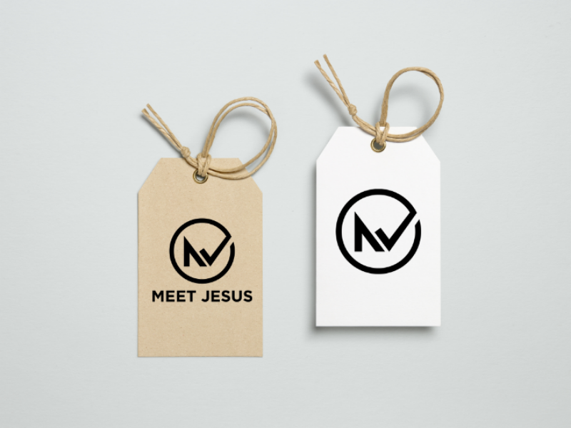Meet jesus logo vector typograpgy type minimal logo identity icon flat design clean branding