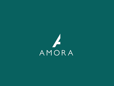 Amora logo branding clean design flat icon identity logo minimal type typograpgy vector