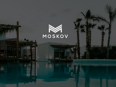 Moskov hotel logo branding clean design flat icon identity logo minimal type typograpgy vector