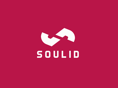 Soulid logo branding clean design flat icon identity logo minimal type typograpgy vector