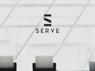 Serve logo branding clean design flat icon identity logo minimal type typograpgy vector