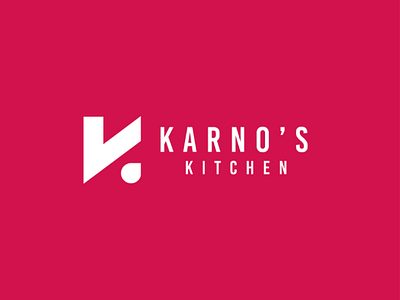 Karnos kitchen logo branding clean design flat icon identity type vector