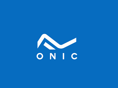 Onic logo branding clean design flat icon identity type vector