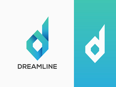 Dreamline branding clean design flat icon identity type vector