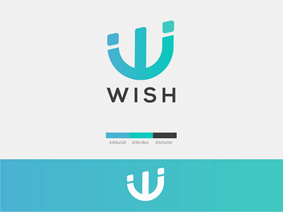 Wish logp branding design flat icon identity type vector