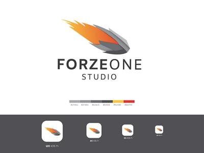 Forzeone studio branding design flat icon identity type vector