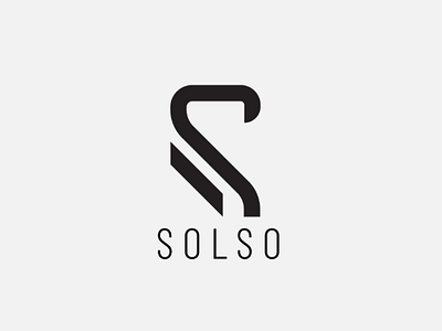 Solso branding design flat logo minimal typography vector