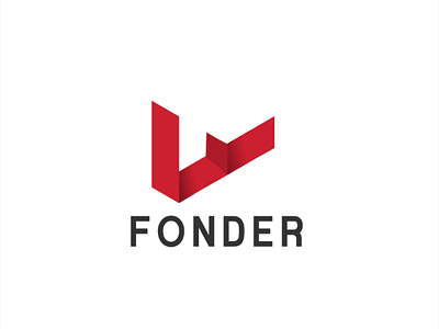 Fonder logo branding design flat logo minimal typography vector