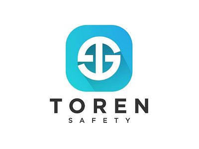 Toren safety logo branding design flat logo minimal typography vector