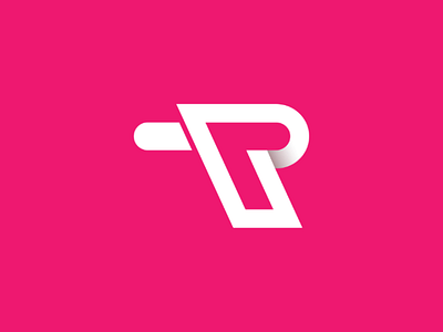 P + T  logo concept