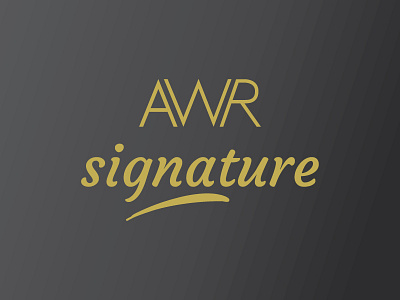 AWR Signature Logo awr design home real estate signature website