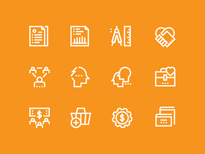 Business Icon Collection bold business commerce corporate finance icon tech