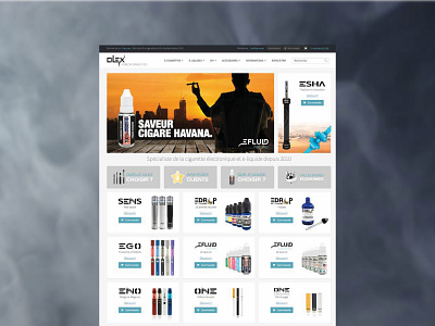 Cilex e-commerce design - Home page