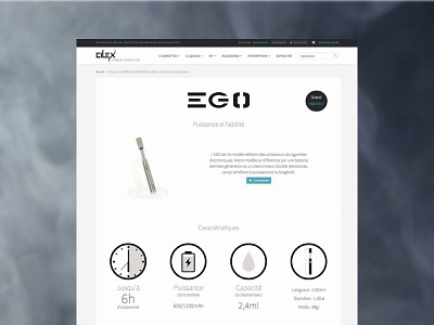 Cilex e-commerce design - Product details page