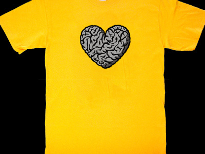 Brainheart Tshirt brain heart illustration logo t shirt vintage