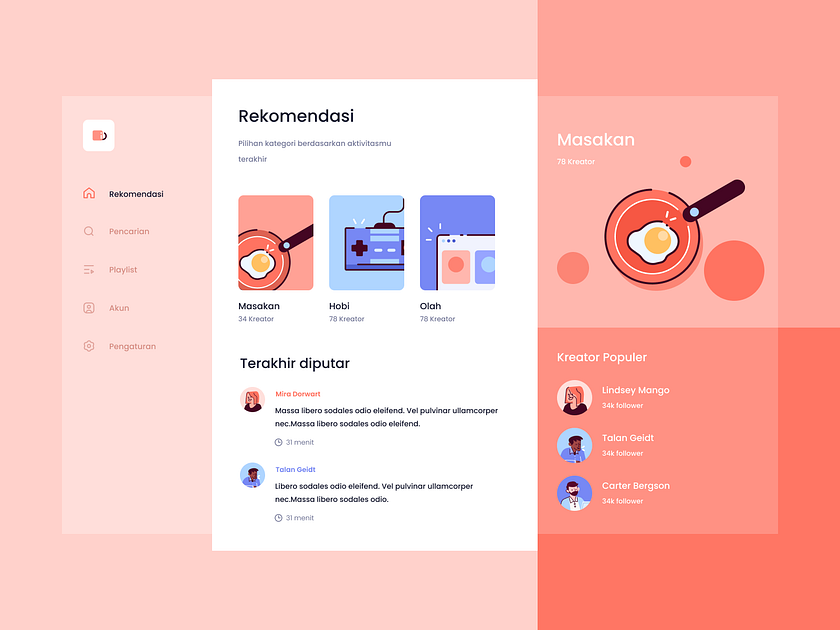 Podcast App Dashboard by Ghani Pradita for Paperpillar on Dribbble