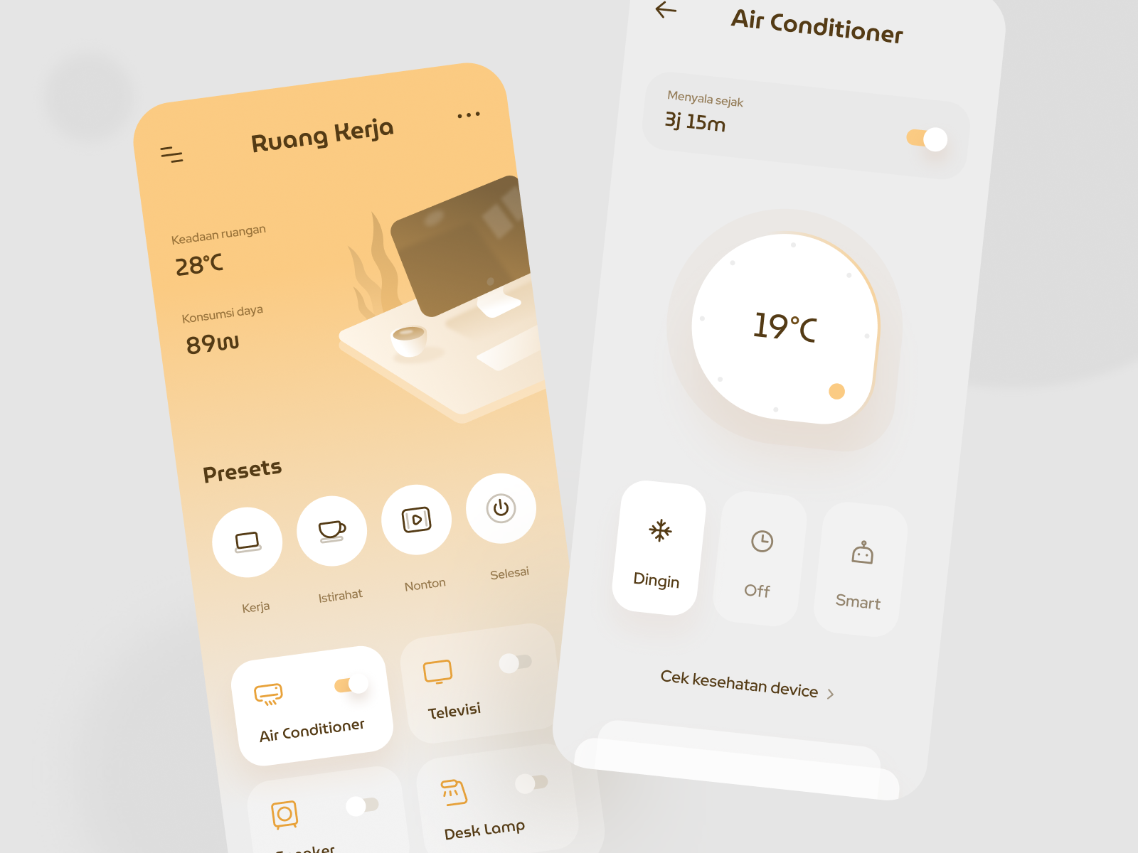 Smarthome App Exploration by Ghani Pradita for Paperpillar on Dribbble