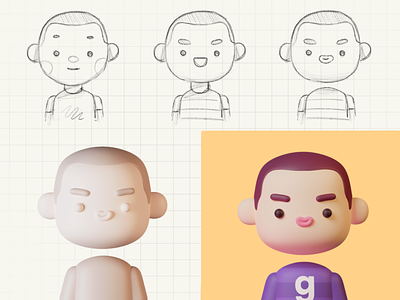 Paperpillar new avatar 3d ava avatar blender 3d characters human illustration profile profile picture