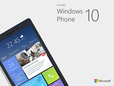 Windows Phone 10 Concept concept flat metro mobile phone ui ux windows windows 10