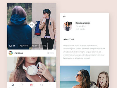 New Social app app camera commerce fashion feed ios minimal photos profile social ui
