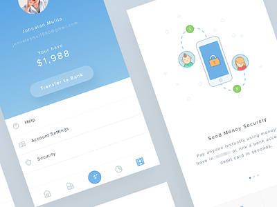 Mobile Payment System Project account commerce icons illustration ios pay paypal profile request secure social venmo