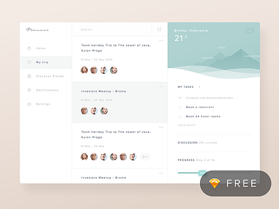Planner Dashboard Concept dashboard freebie illustration management productivity psd sketch social task team