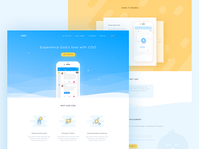 Coo Social Network Landing Page