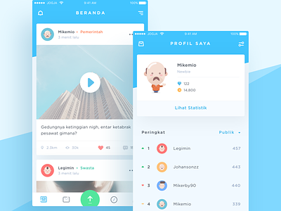 Smart City iOS App Redesign city cute dashboard feed illustration ios jakarta mobile post profile smart stats
