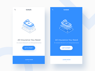 Getsafe Mobile Landing Page