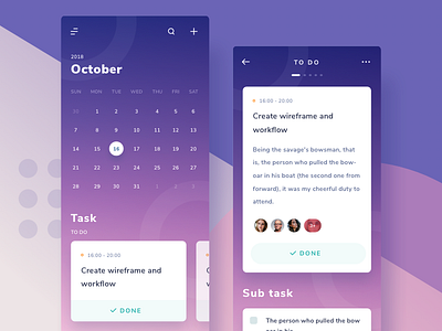 Calendar & Project management App by Ghani Pradita for Paperpillar on ...