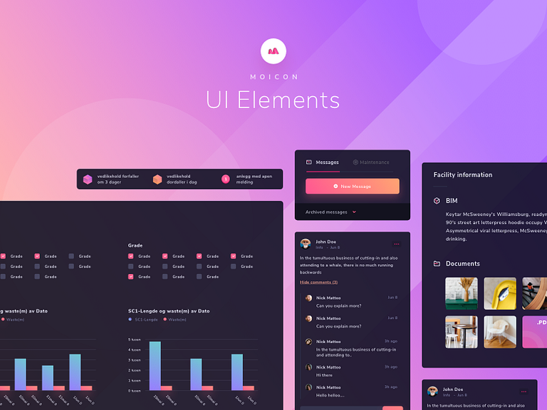 Moicon UI elements by Ghani Pradita for Paperpillar on Dribbble