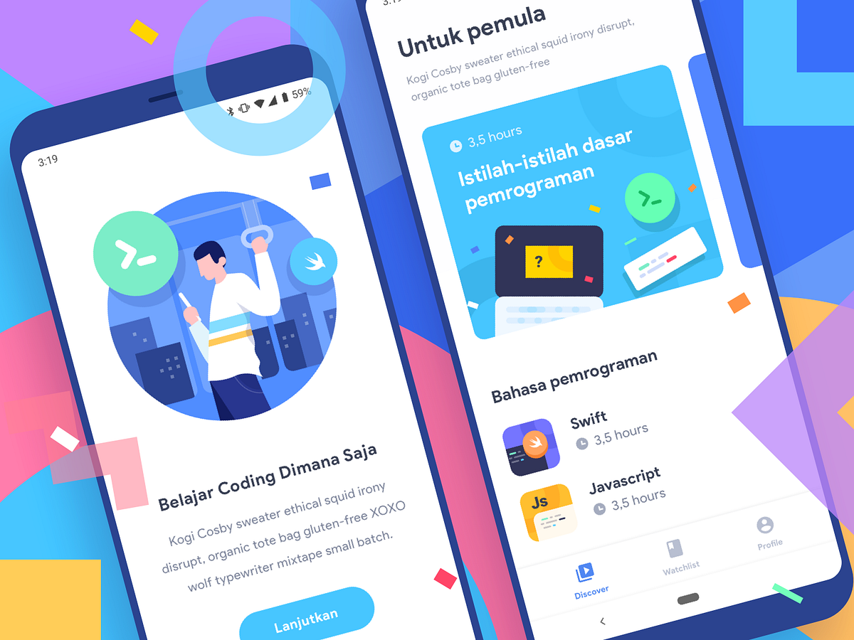 Learn to Code Android App by Ghani Pradita for Paperpillar on Dribbble