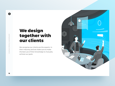 We Design Together with Our Clients dashboard desktop hero hero images illustration landing page people presentation team web work