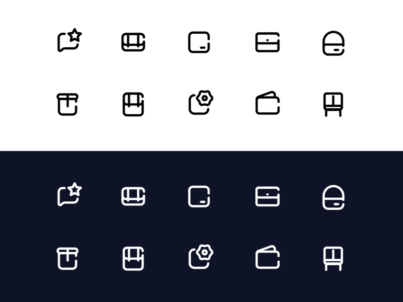 Oliobags Iconset Freebie bags chat download essential free freebie icons iconset ios lineart sketch