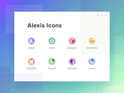 Alexis Iconset app cards dashboard gradient graph icons iconset illustration material social stats